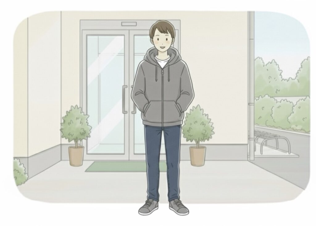 就労支援B型職員　冬の服装