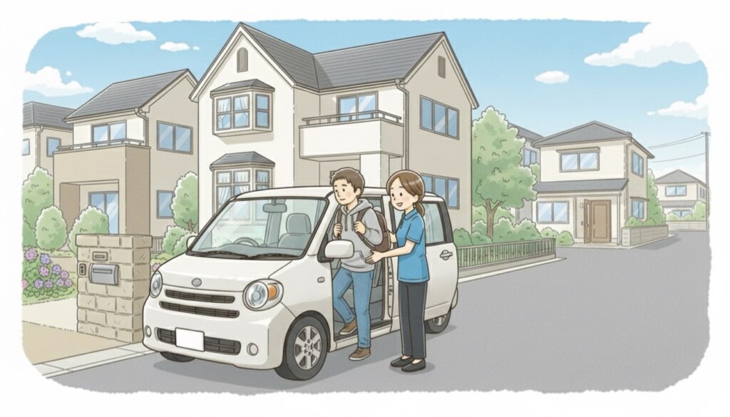 就労B型職員　車の運転　大変