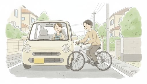 福祉の仕事　車の運転　自転車　ヒヤリハット
