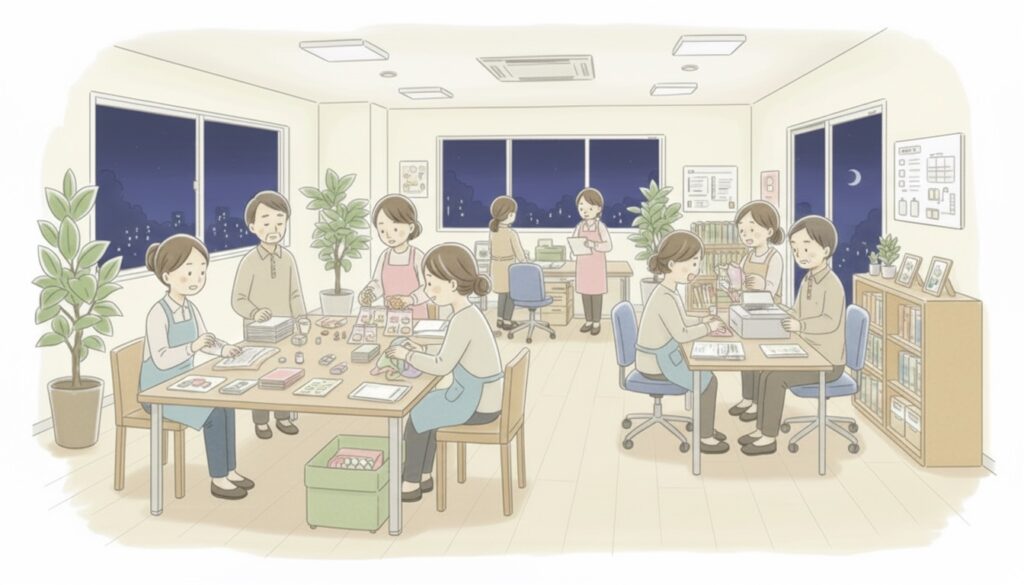 就労B型　職員　サービス残業