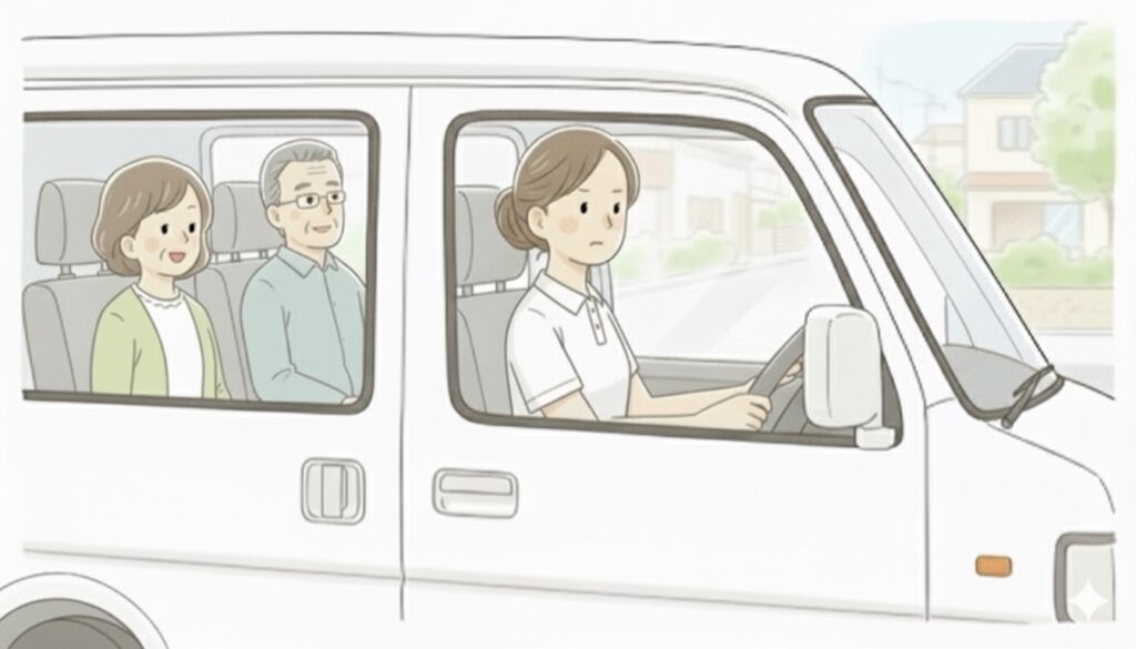 福祉職員　車の送迎　人を乗せて走るプレッシャー