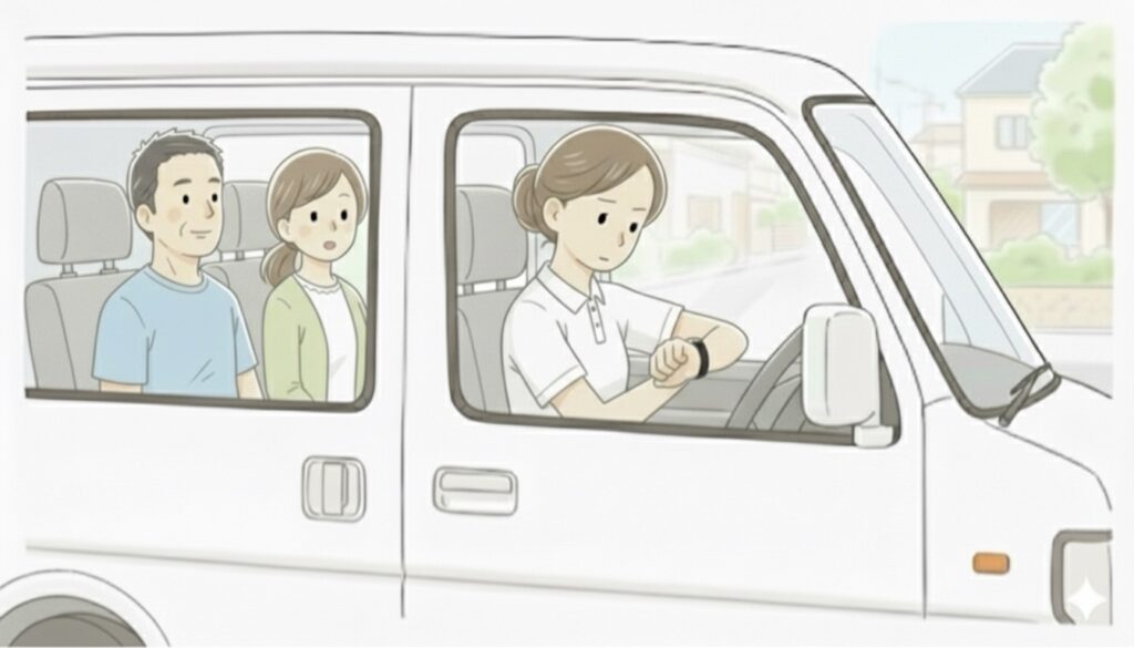 送迎　お迎え時間に間に合わない　対処法