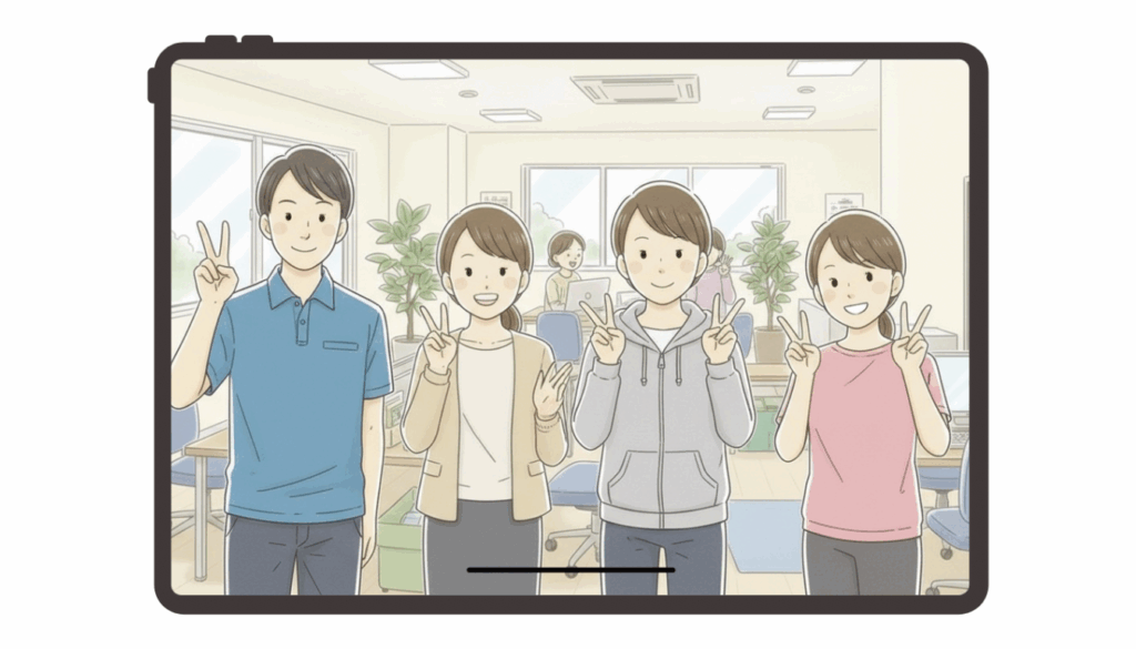 就労B型職員　SNS 顔出し
